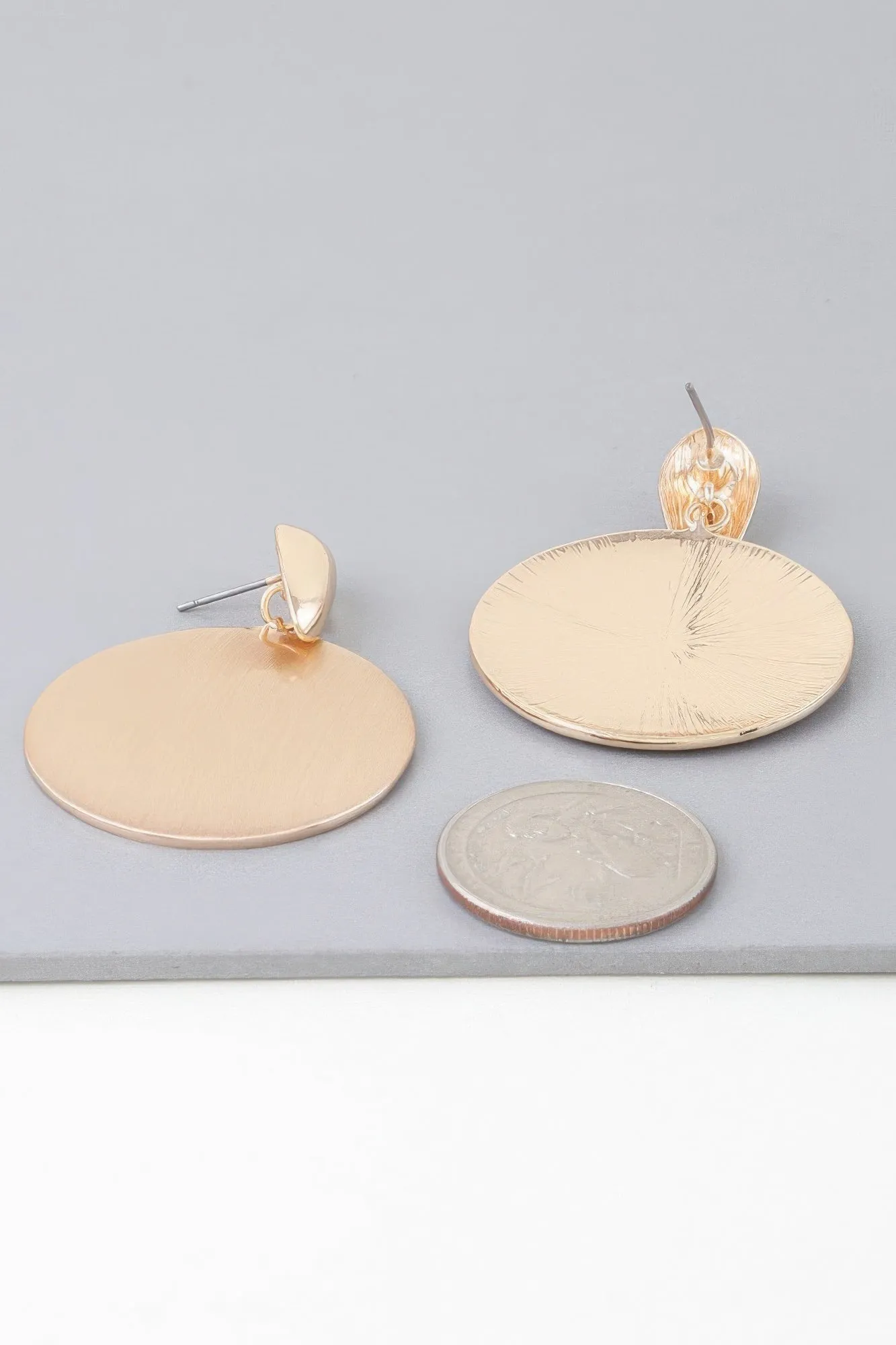 Modern Sleek Disc Drop Earrings