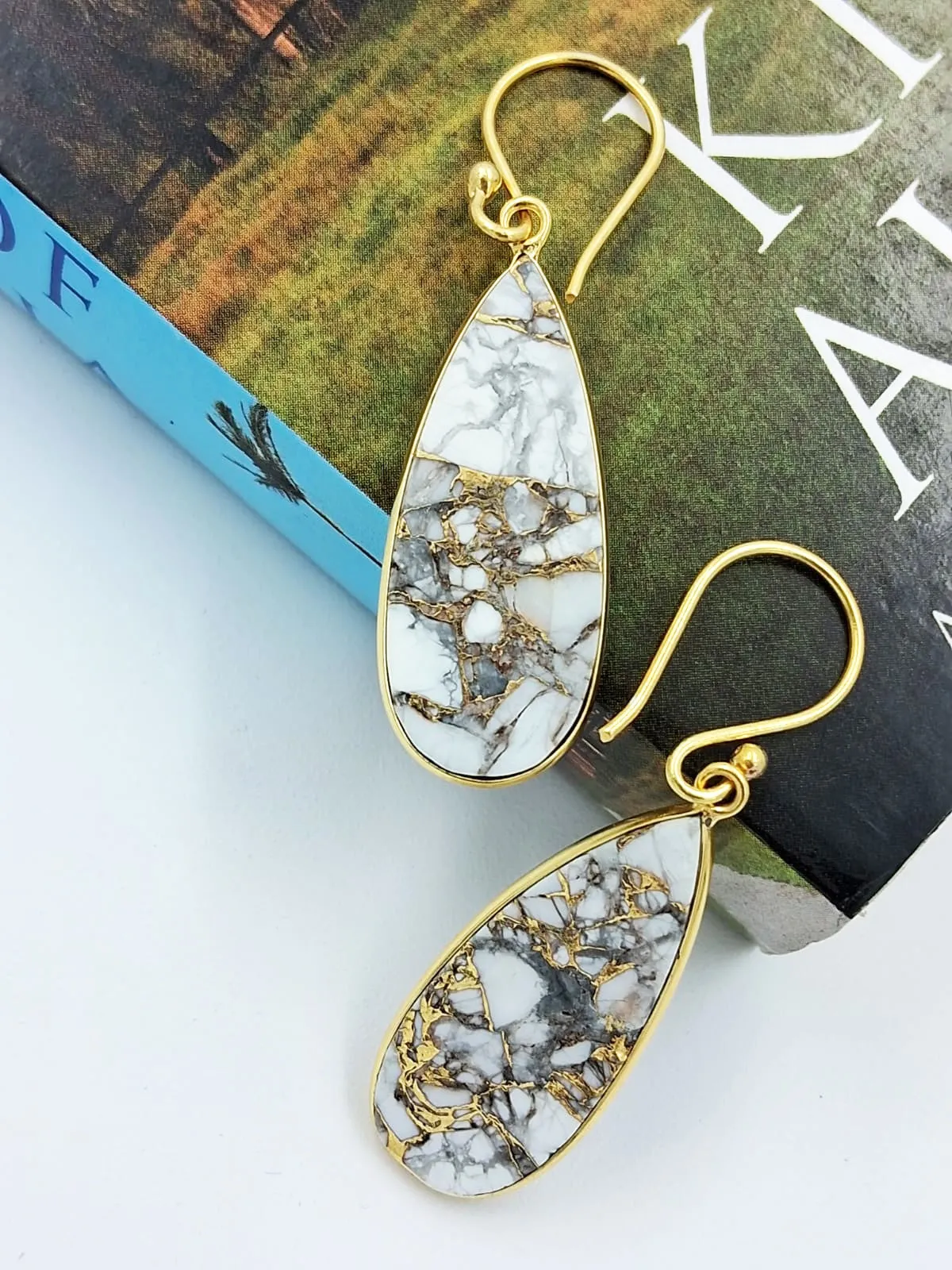 Mohave Rain Drop Semi Precious Dangler Earrings