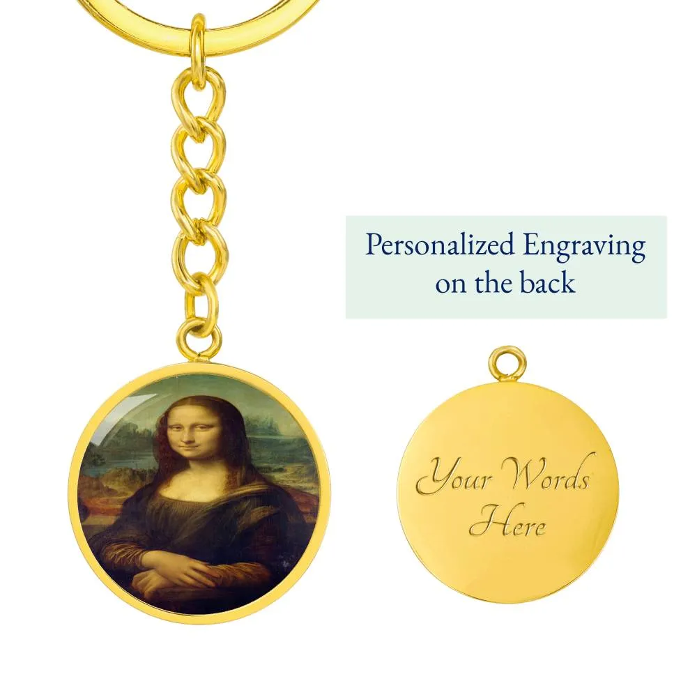 Mona Lisa Keychain, Gift For Artist