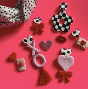Neon Leopard Design-Love Envelope Earrings
