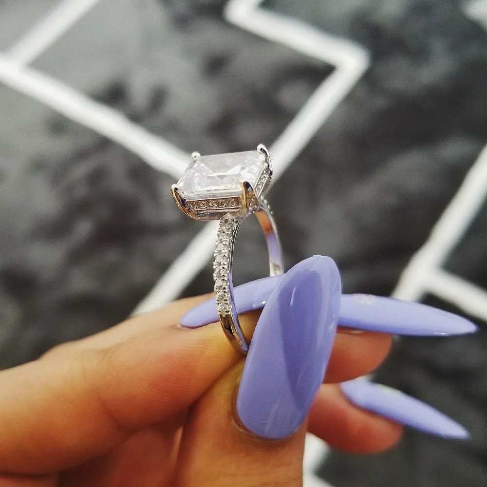 NEW ARRIVAL - Designer Luxury Princess Cut AAA  Quality CZ Diamonds High End Rings