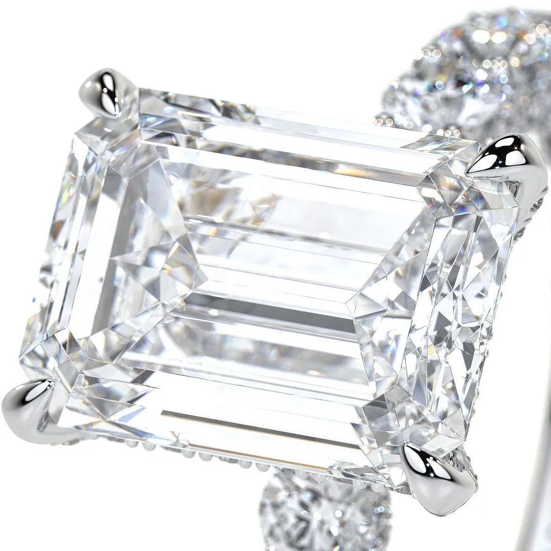 New Luxury Princess Cut Silver Color AAA  CZ Diamonds Designer Engagement Rings