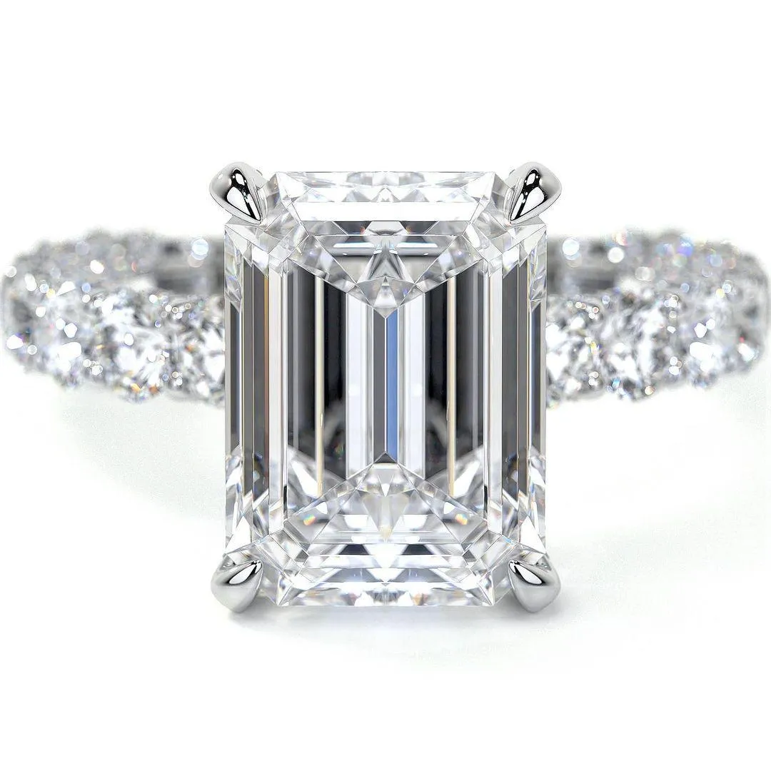 New Luxury Princess Cut Silver Color AAA  CZ Diamonds Designer Engagement Rings