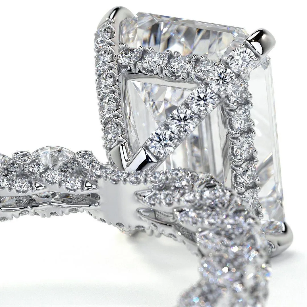 New Luxury Princess Cut Silver Color AAA  CZ Diamonds Designer Engagement Rings