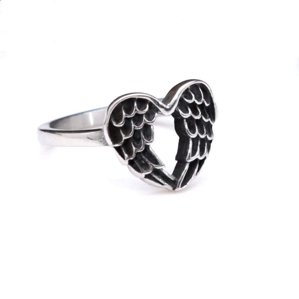 New Trendy Wings Of Angels Stainless Steel Rings for Women