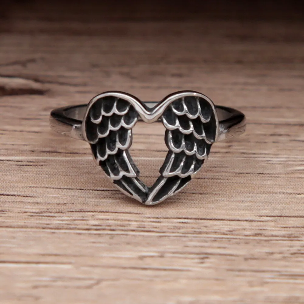 New Trendy Wings Of Angels Stainless Steel Rings for Women