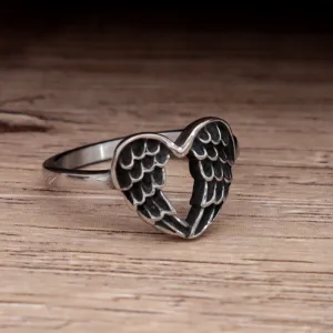 New Trendy Wings Of Angels Stainless Steel Rings for Women