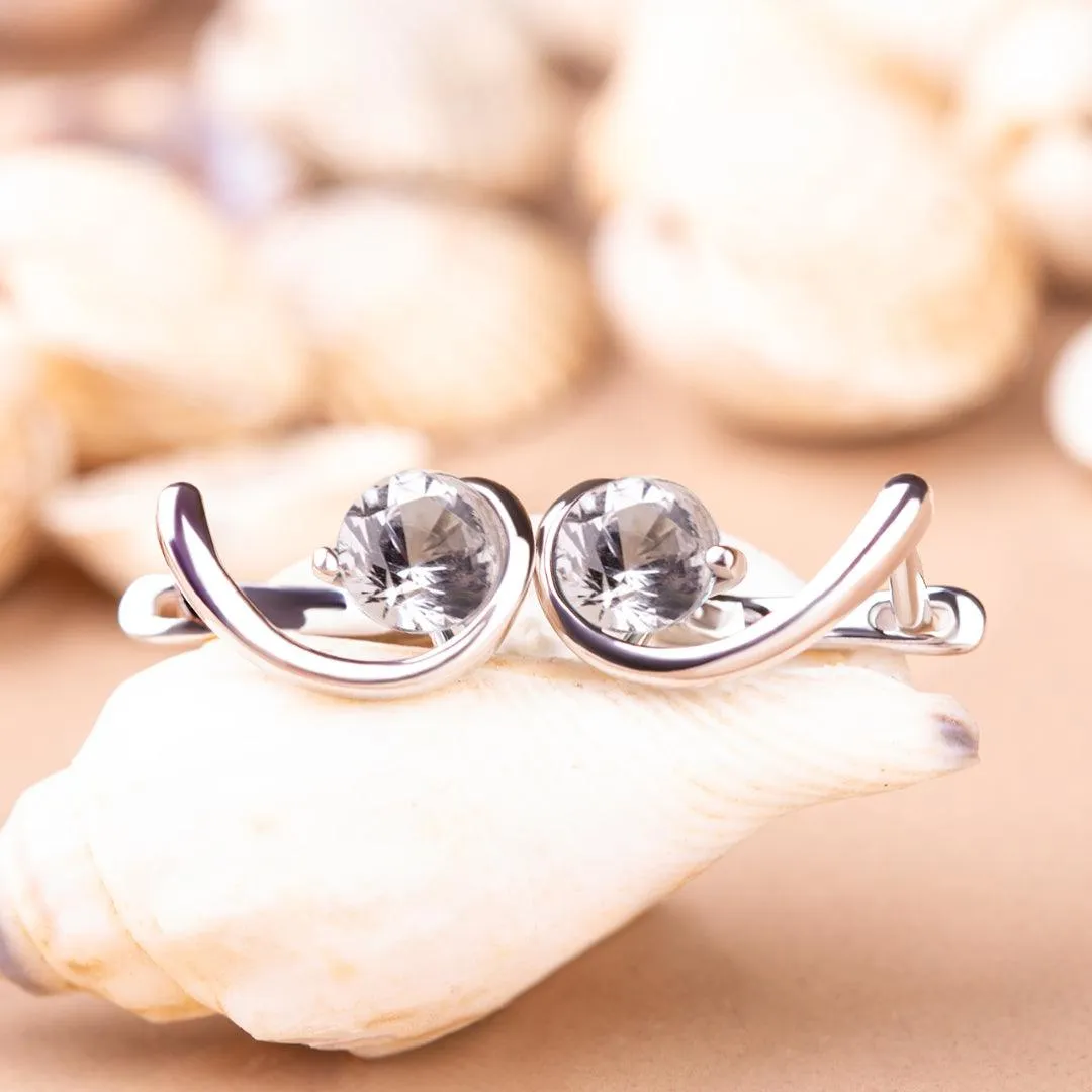 Opulent' Sapphire unique drop earrings