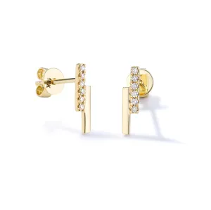 Orchid Gems Modern Minimal Diamond Earrings