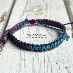 Party Hemp Bracelet or Anklet Braided Macrame Surfer Unisex