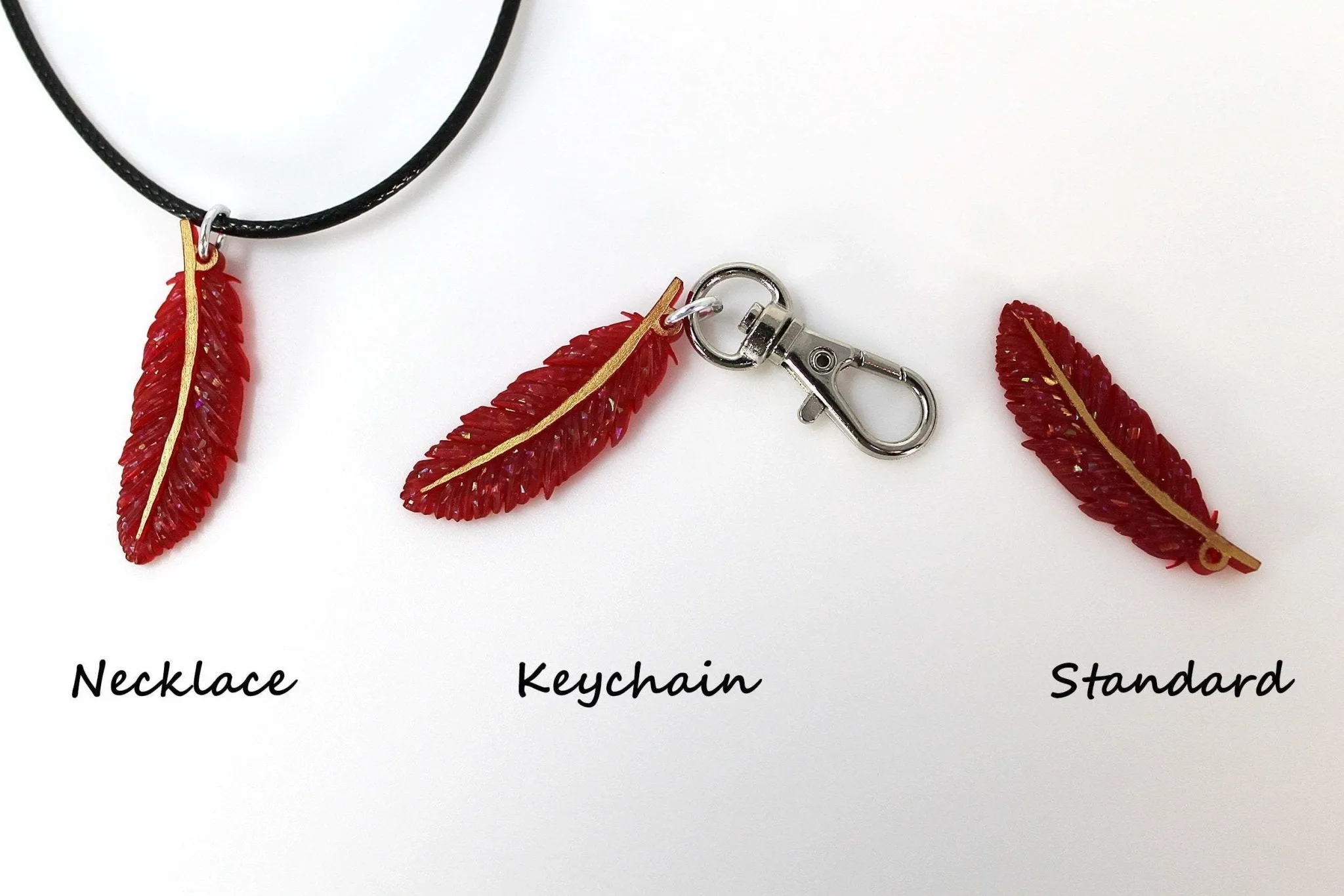 Phoenix Down Pendants Keychain / Necklace - Final Fantasy