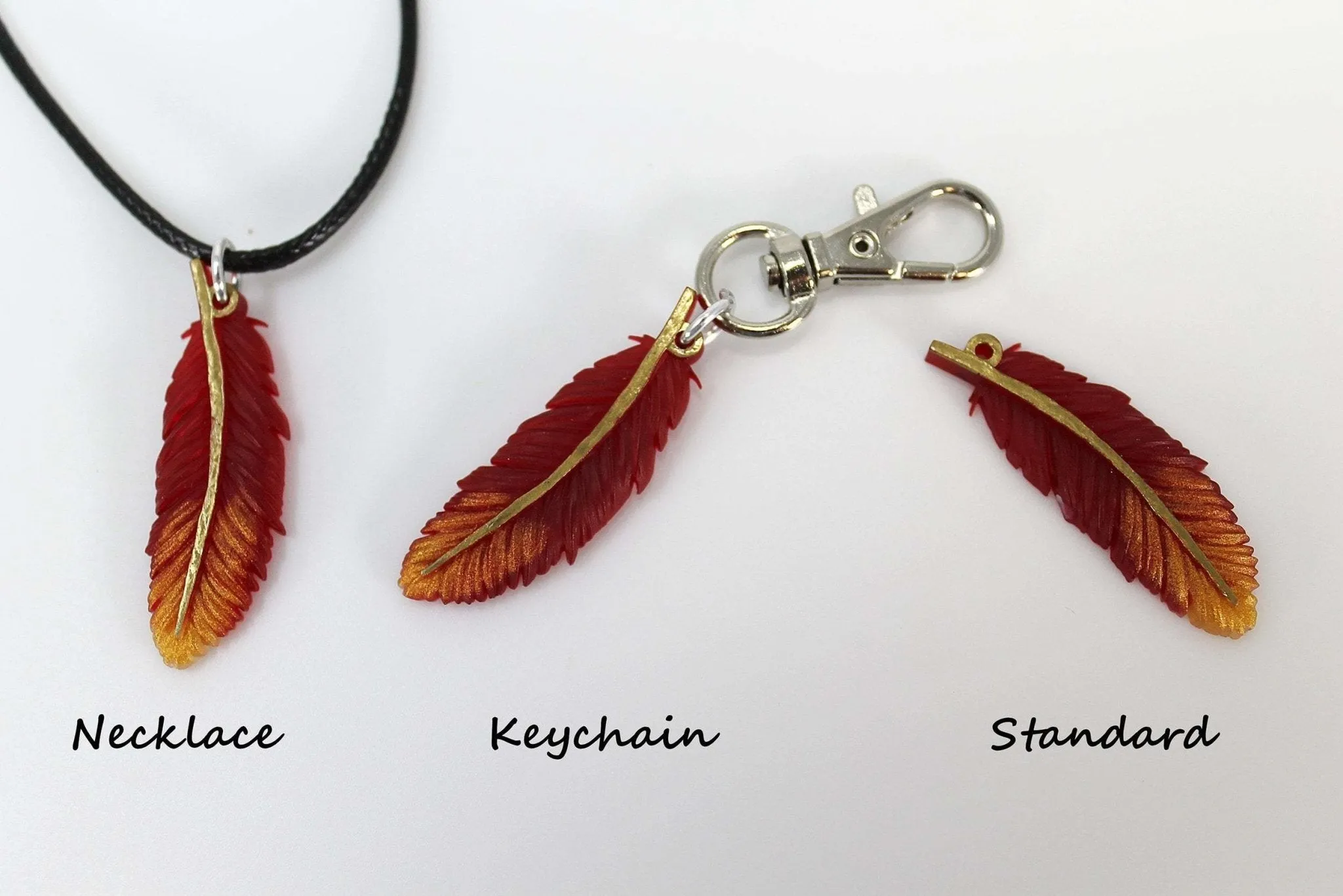 Phoenix Down Pendants Keychain / Necklace - Final Fantasy