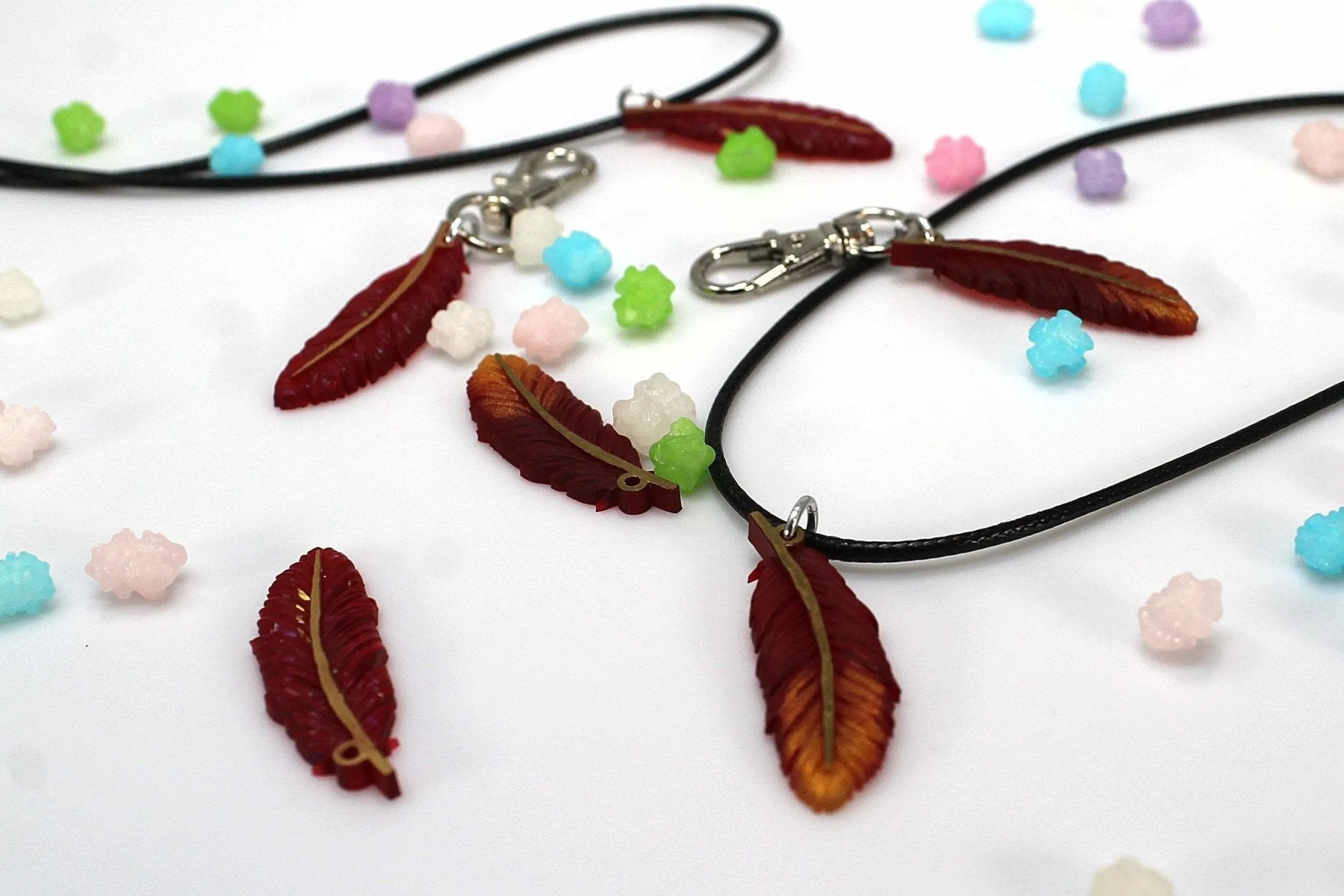 Phoenix Down Pendants Keychain / Necklace - Final Fantasy