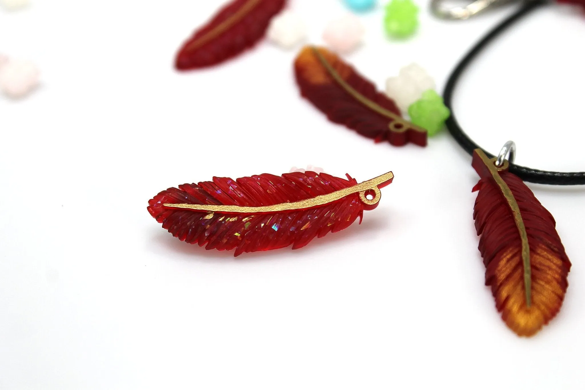 Phoenix Down Pendants Keychain / Necklace - Final Fantasy