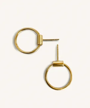 Pigna - Cardea Grande Gold Hinge Hoop Earrings