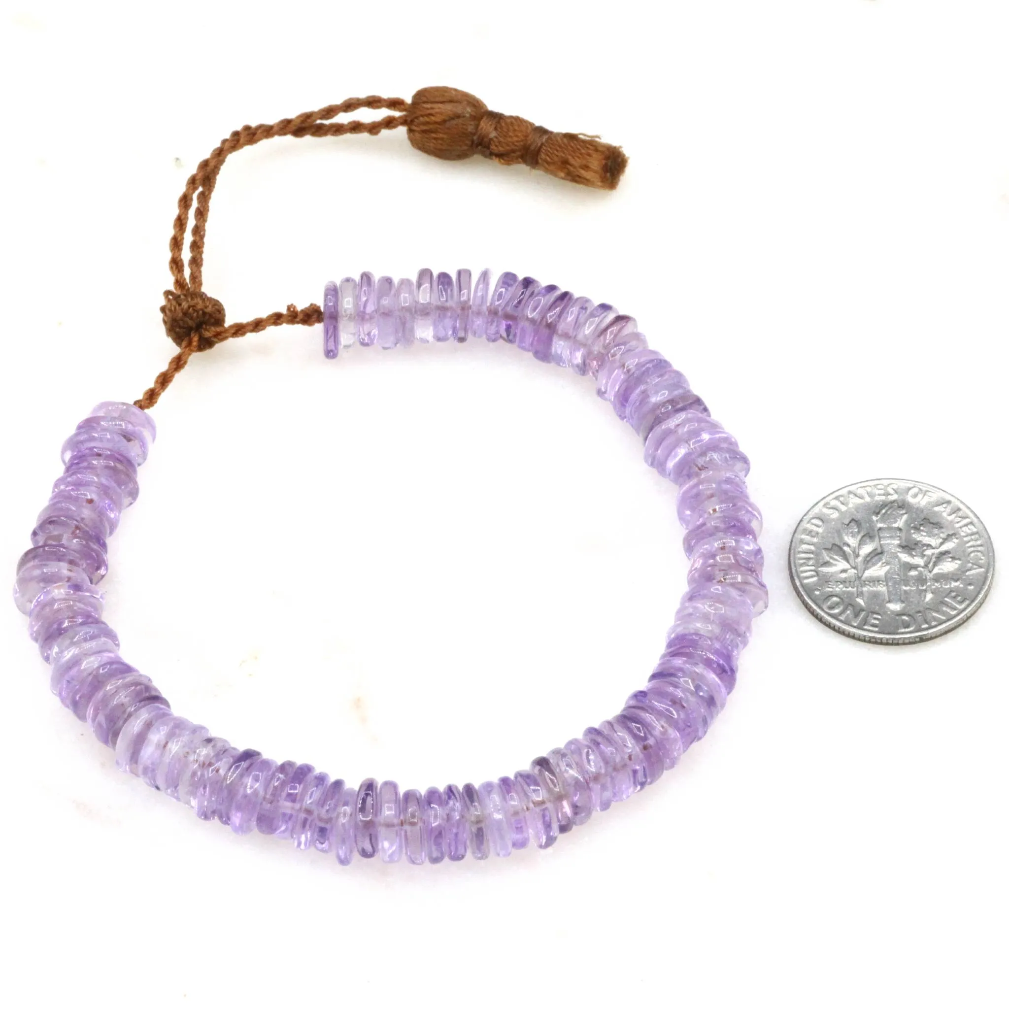Purple Amethyst Gemstone Tassel Bracelet