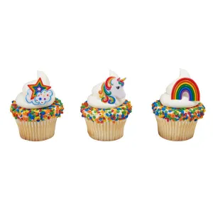Rainbow Unicorn Assortment Cupcake Rings