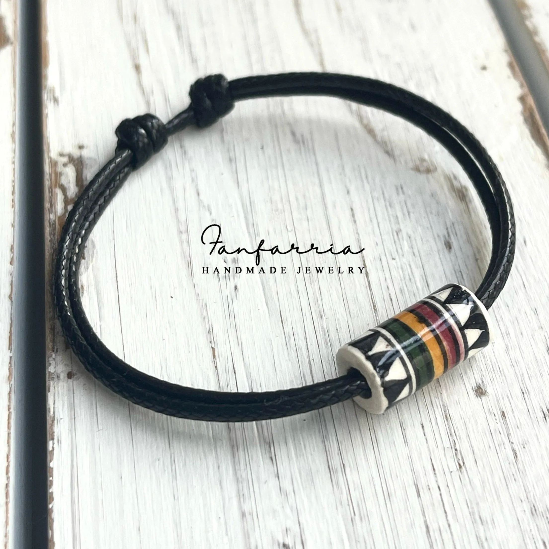 Rasta Tube Bead Beach Anklet Bracelet