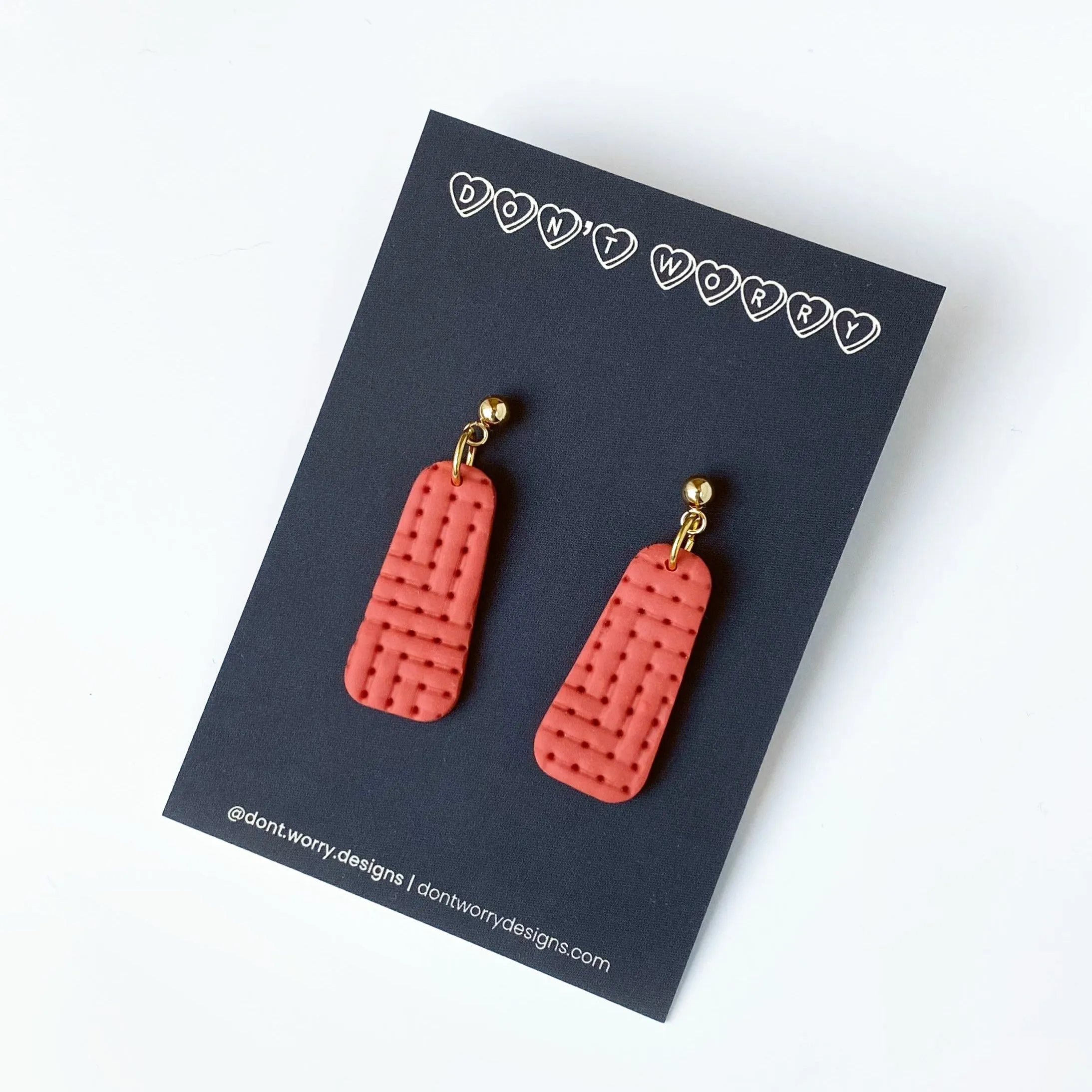 RILEY earrings in vermilion