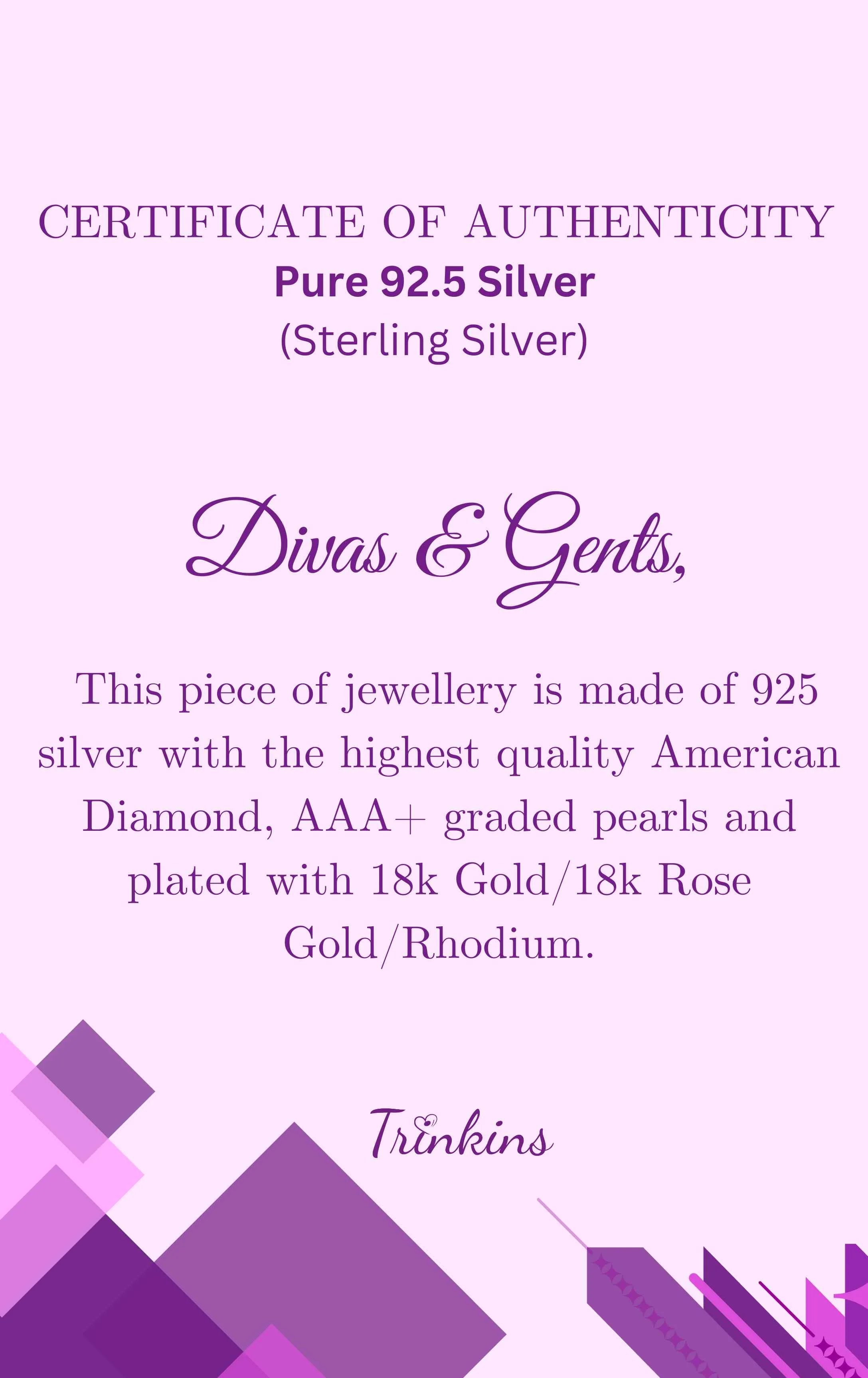 Rose Gold Artistic Flower Pendent Set