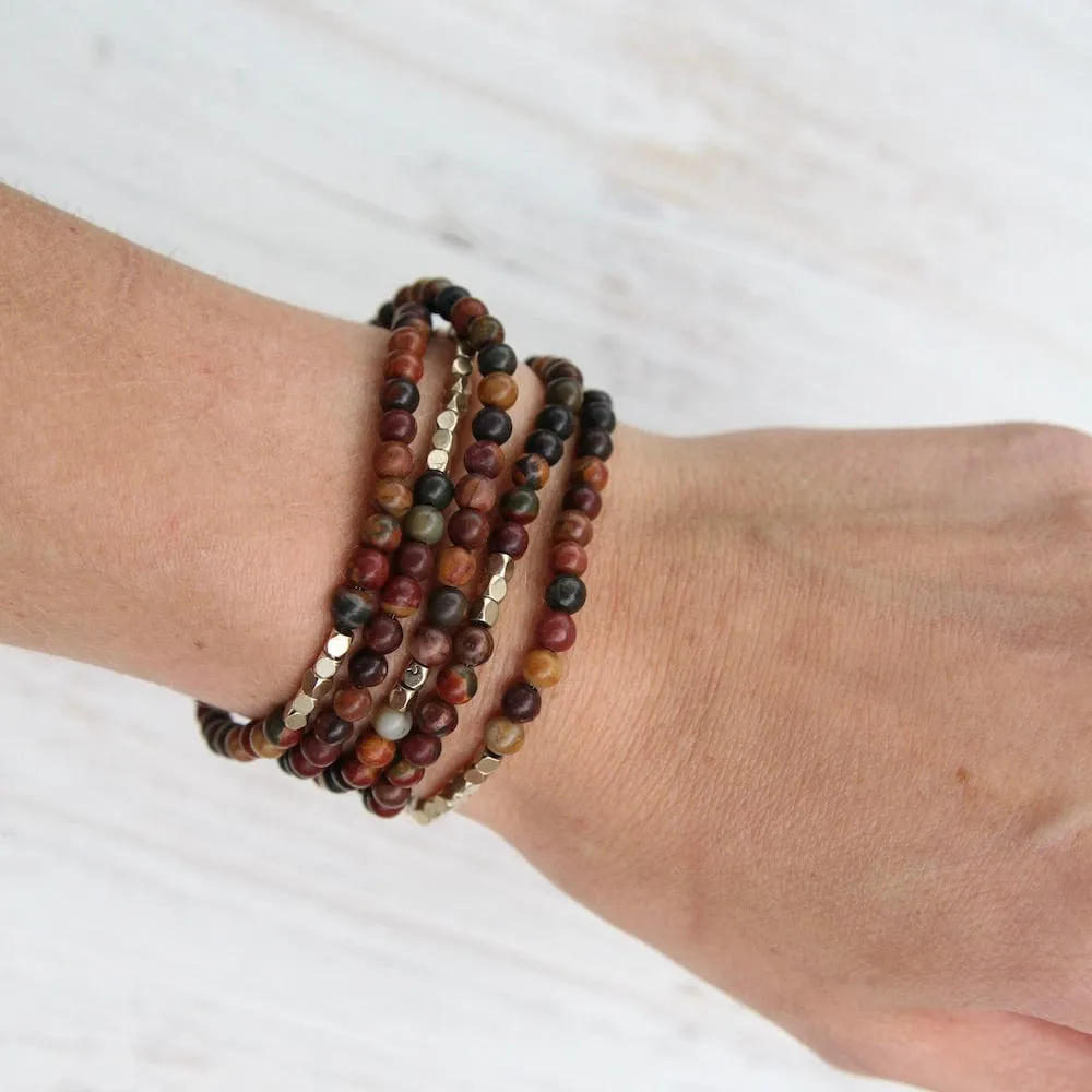 Scout Majestic Jasper Wrap Bracelet & Necklace