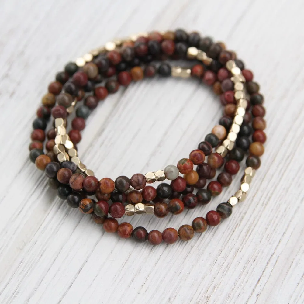 Scout Majestic Jasper Wrap Bracelet & Necklace