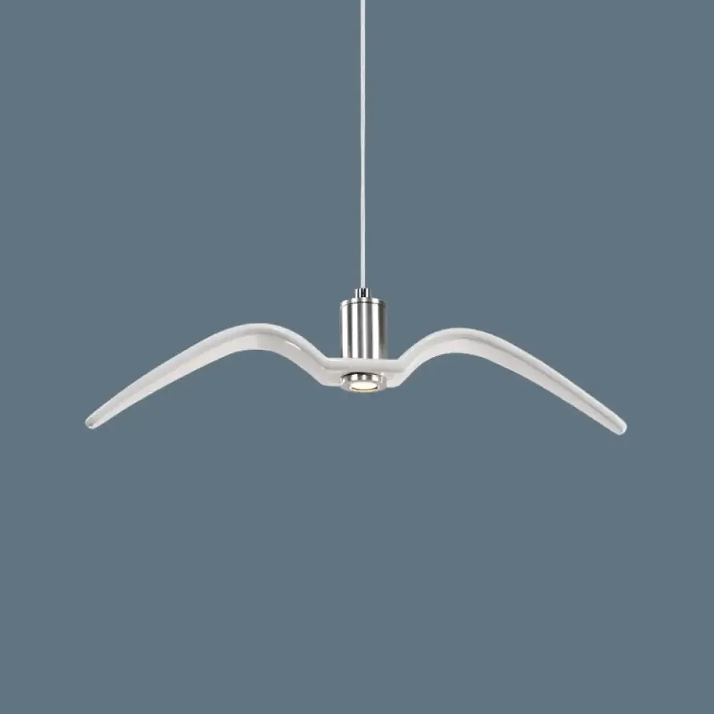 Seagull Resin Suspension Pendant Ceiling Light: Artistic Single-Bulb Fixture for Restaurants