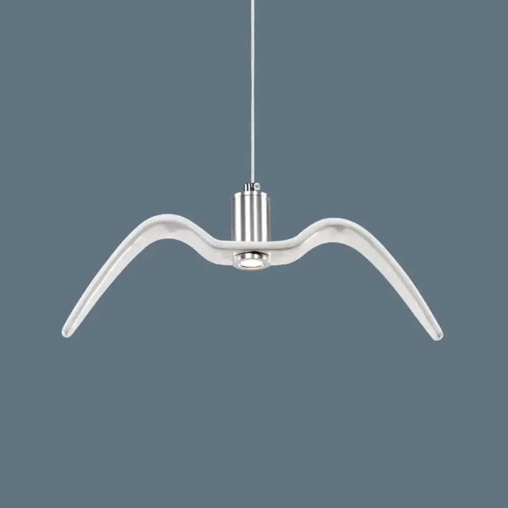 Seagull Resin Suspension Pendant Ceiling Light: Artistic Single-Bulb Fixture for Restaurants