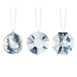 Set of 40mm Genuine Swarovski Crystal Prisms Hanging Crystal Suncatchers (3 Pcs)