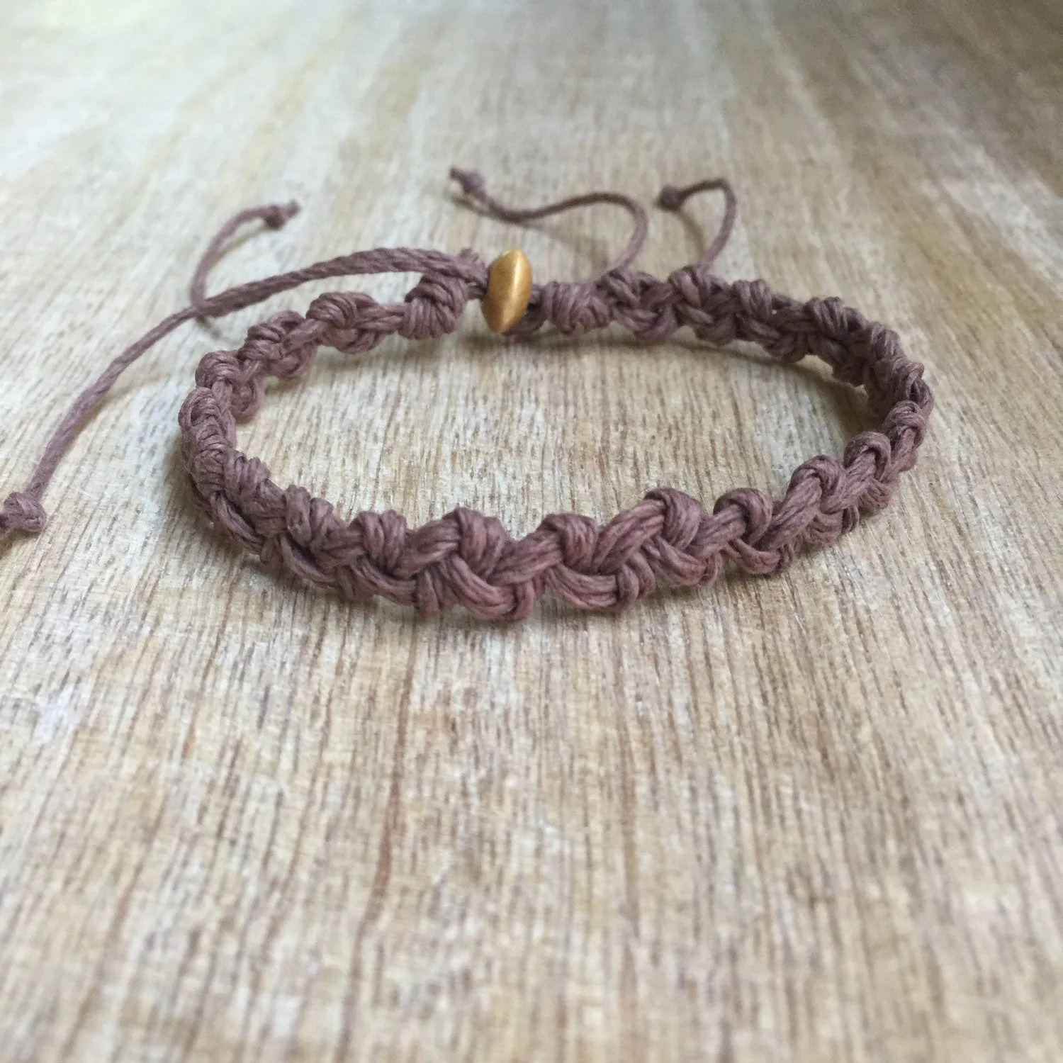 Shell Key Brown Hemp Anklet