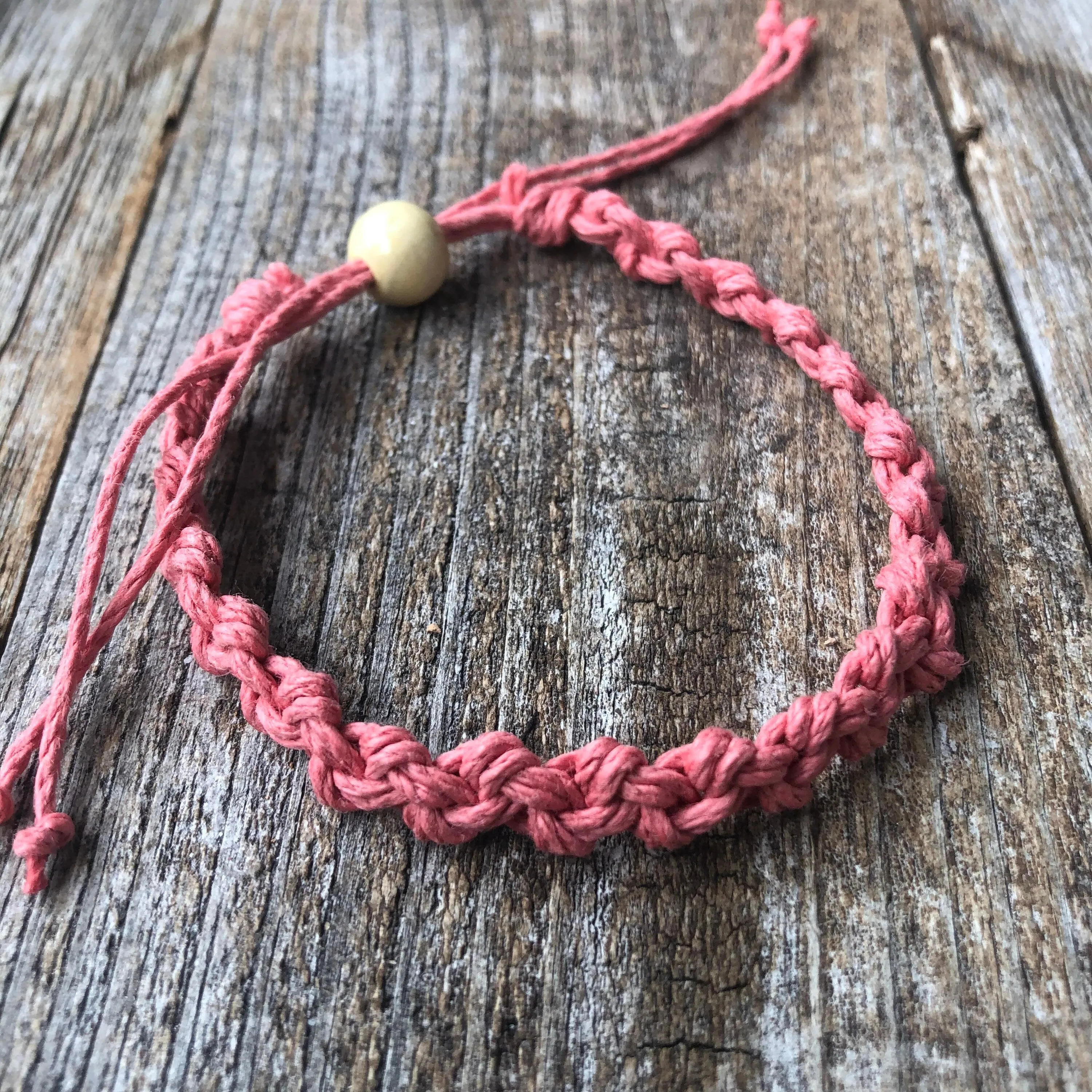 Shell Key, Coral Hemp Anklet, Braided Anklet, Macrame, Surfer Anklet, Unisex Anklet, Beach Anklets, Hemp Bracelet
