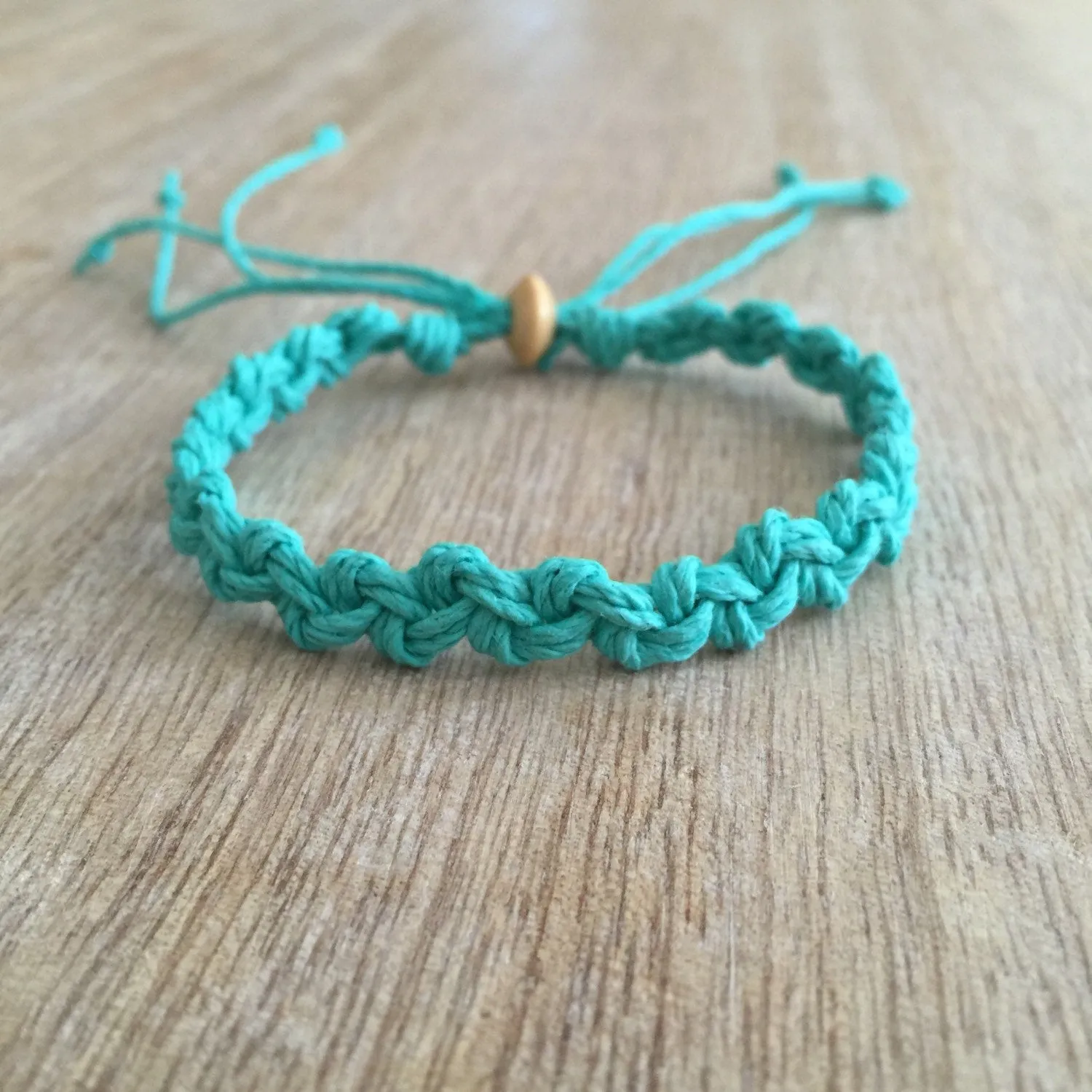 Shell Key Turquoise Hemp Anklet