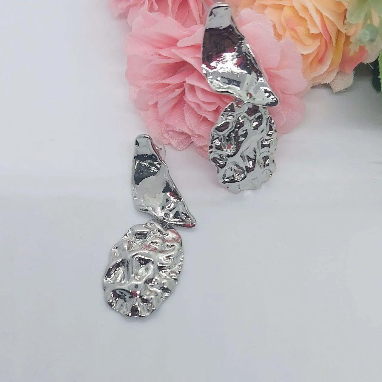 SHIMA- SILVERPLATED CONTEMPORARY EARRINGS