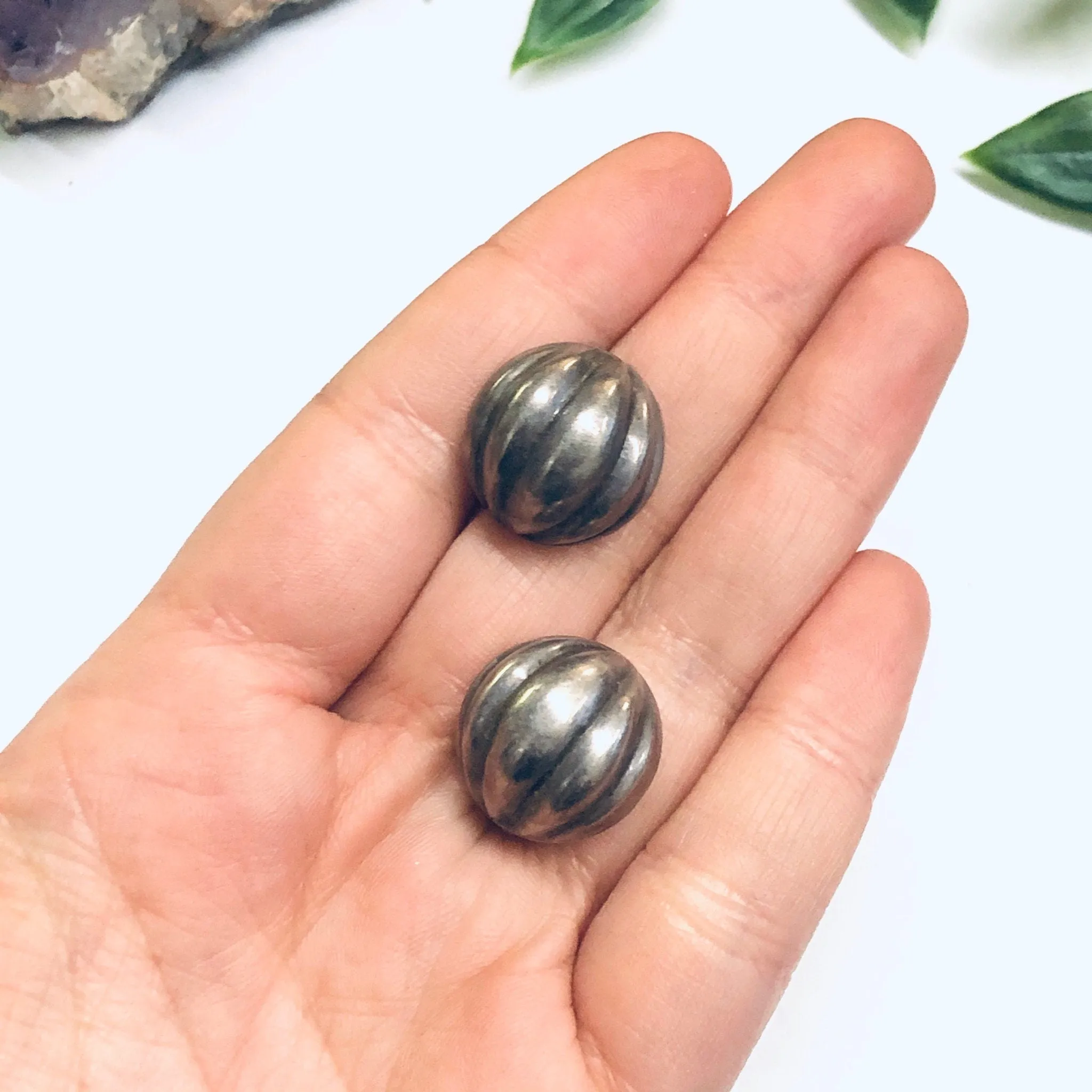 Silver Clip On Earrings, Small Clip On Earrings, Vintage Silver Earrings, Round Earrings, Small Earrings