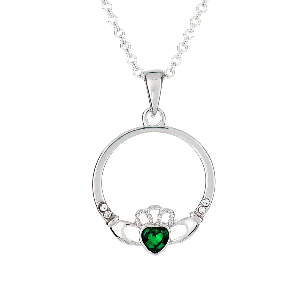 Silver Plated Celtic Claddagh Necklace