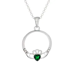 Silver Plated Celtic Claddagh Necklace