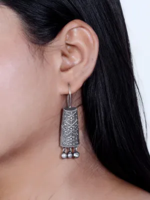 Silver-Plated Hook Earrings with Ghungroo for Casual Elegance | Sarichka
