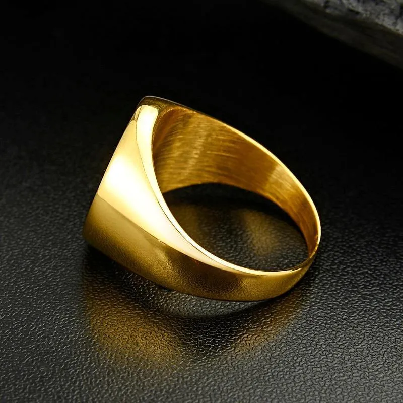 Simple Design Compass Stainless Steel fashion Rings