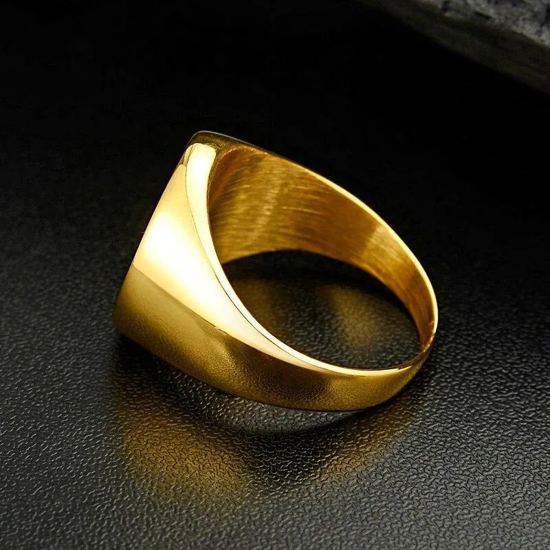 Simple Design Compass Stainless Steel fashion Rings