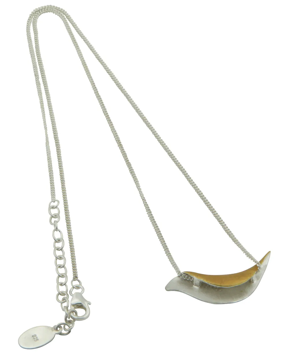 Sing Your Own Song Gold and Silver Bird Necklace