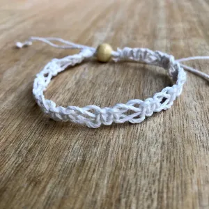 SoBe White Hemp Anklet