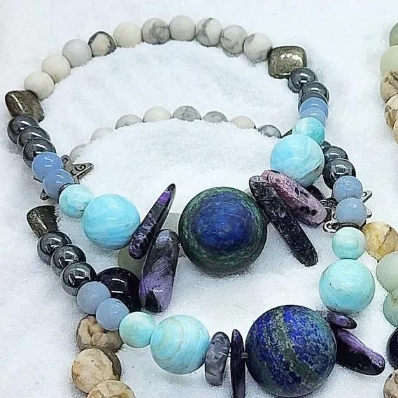 Soothing-Grounding-Self-Awareness Gemstone  Handmade Bracelet