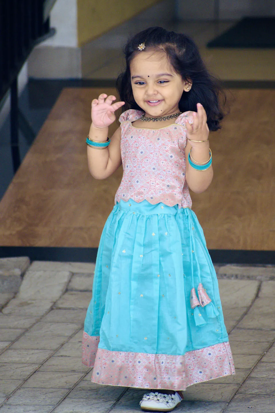 Srishti Pink with blue mini