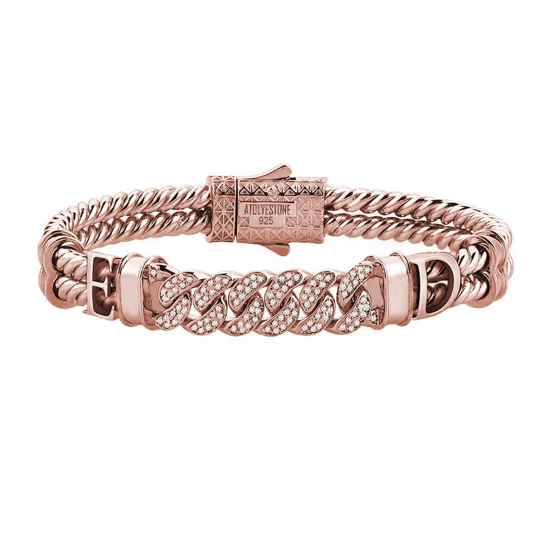 Statement Cuban Links Twined Bangle