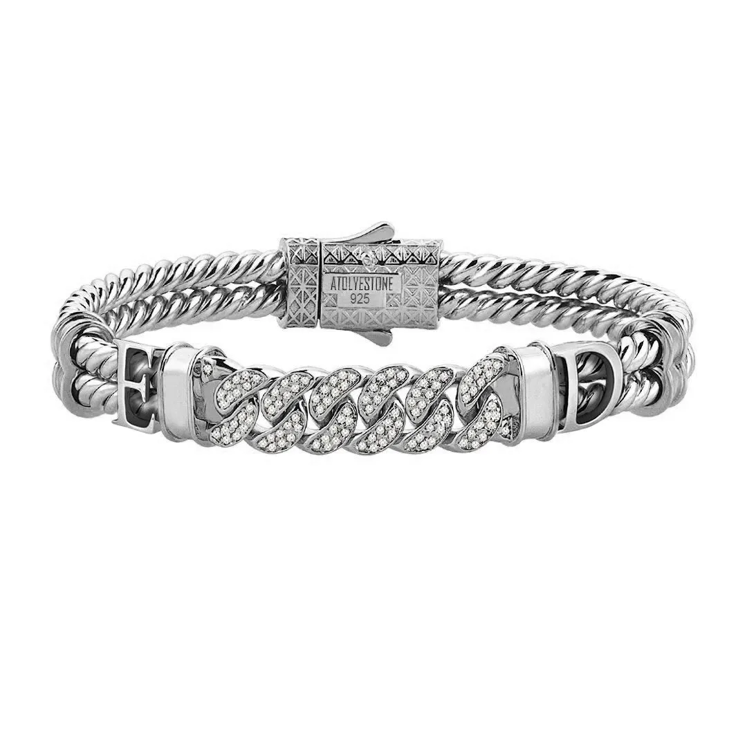 Statement Cuban Links Twined Bangle