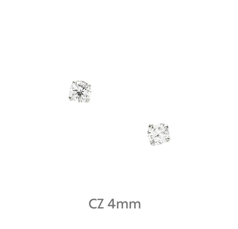 Sterling Silver Crystal Stud Earrings - Boxed Champagne Glasses Card included - Unique Birthday Gifting Idea