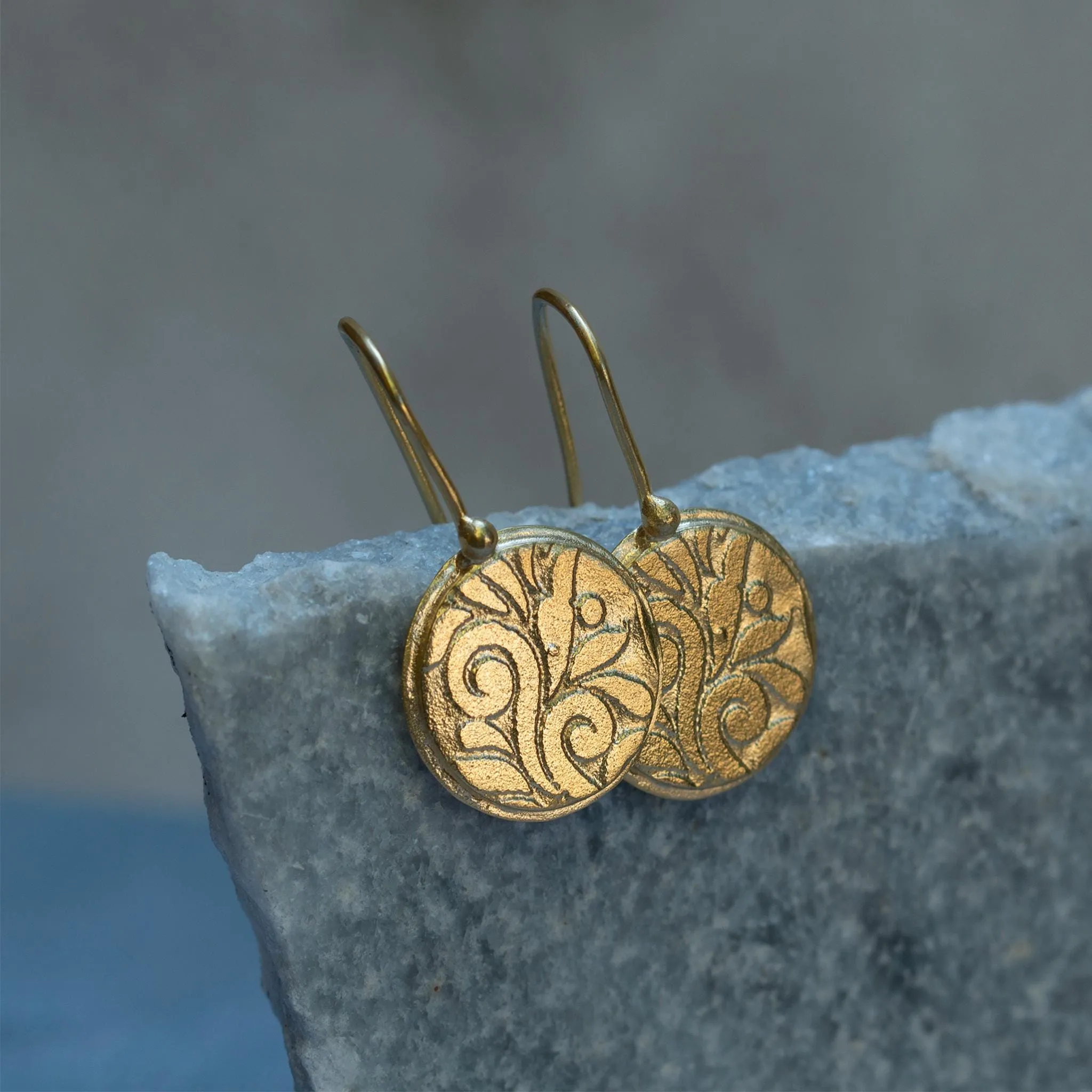 Sterling Silver Disc Earrings