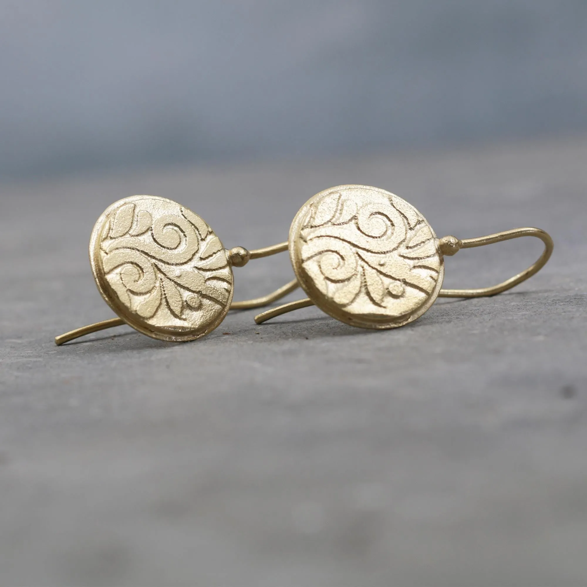 Sterling Silver Disc Earrings