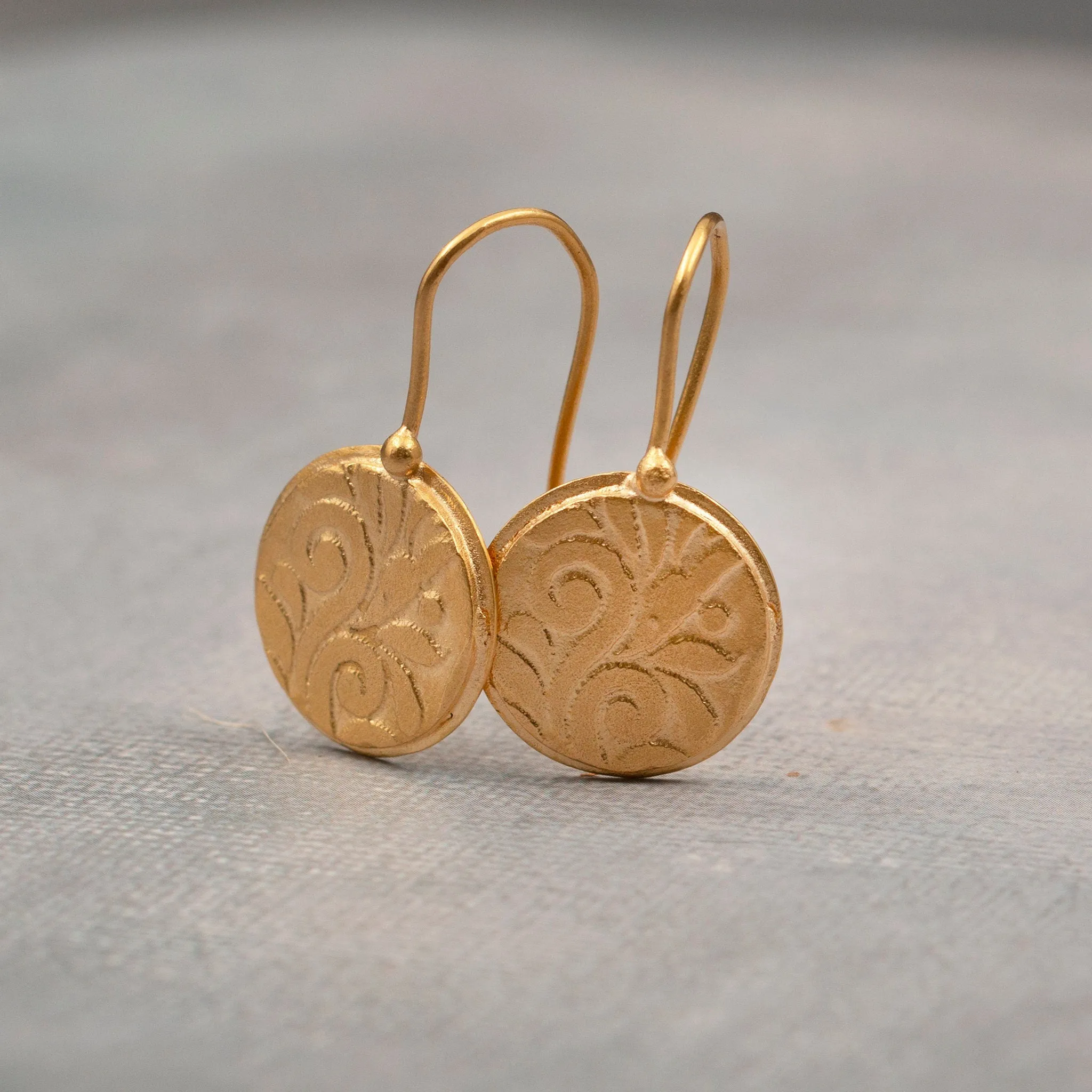 Sterling Silver Disc Earrings
