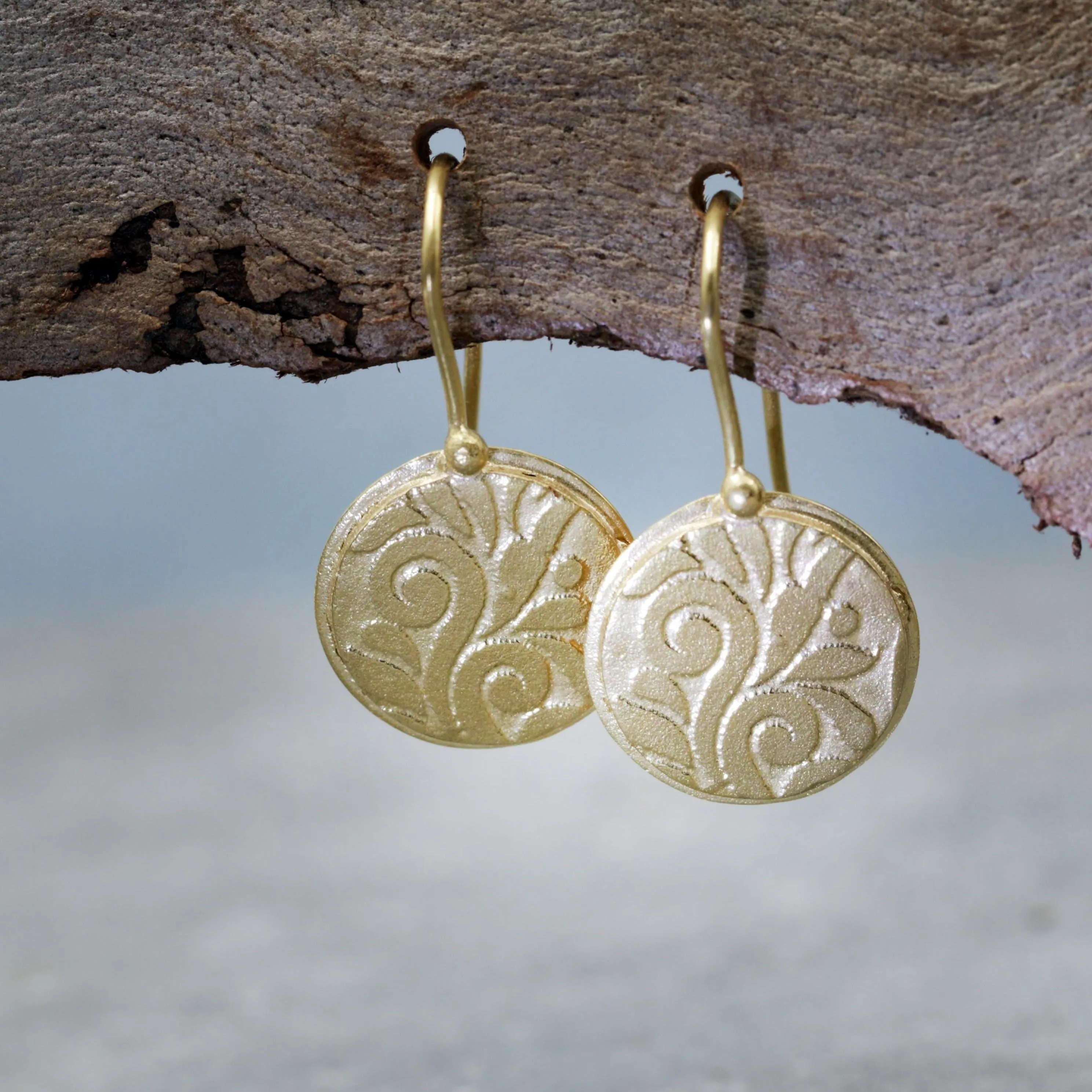 Sterling Silver Disc Earrings